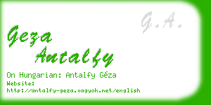 geza antalfy business card